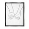 Stupell Industries Couple Holding Hands Abstract Black Framed Floater Canvas Wall Art